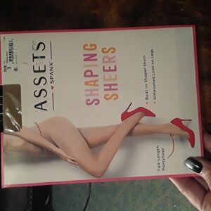 NWT Assets By Spanx Shaping Shears Full Length Pantyhose Multiple Sizes In Nude